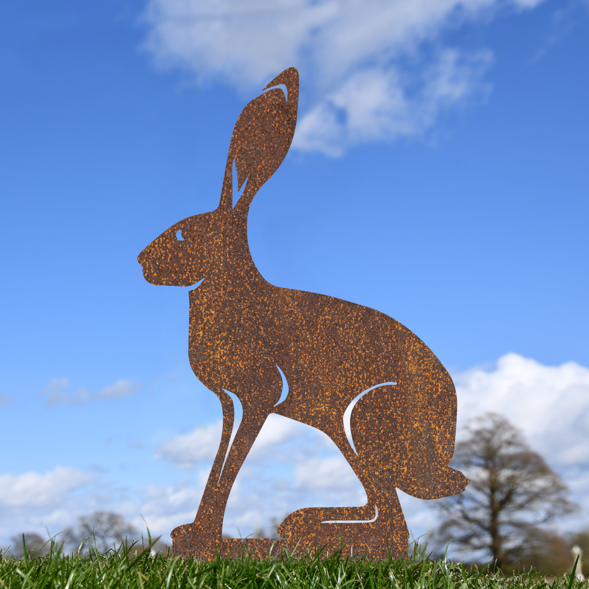 Rustic Simplistic Sitting Hare Silho…