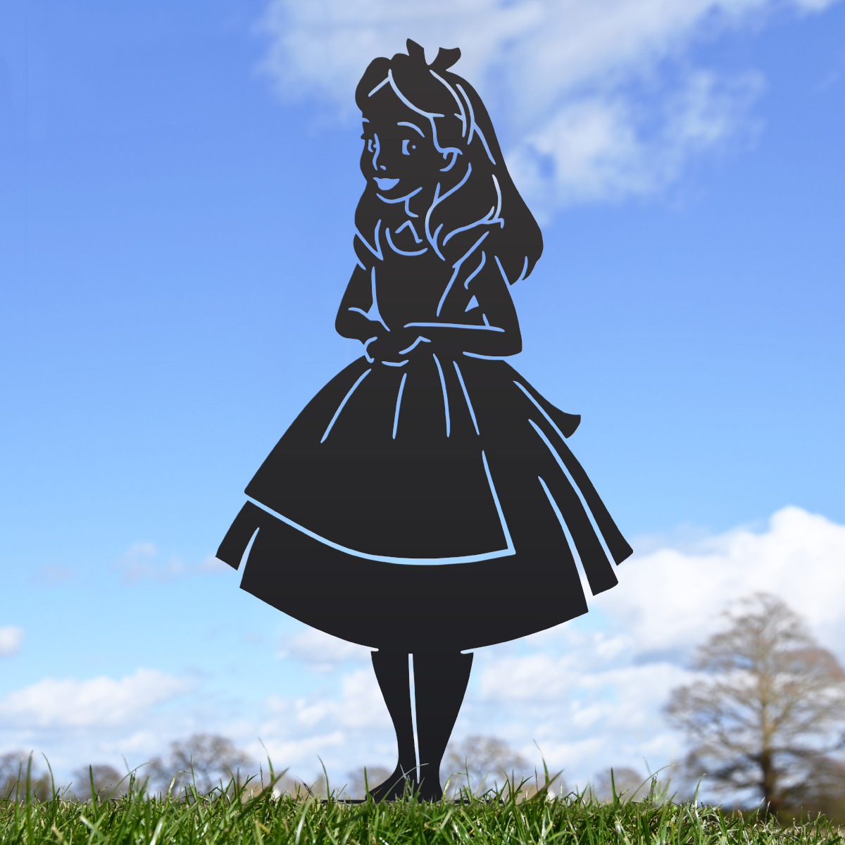 Standing Girl Silhouette-Black