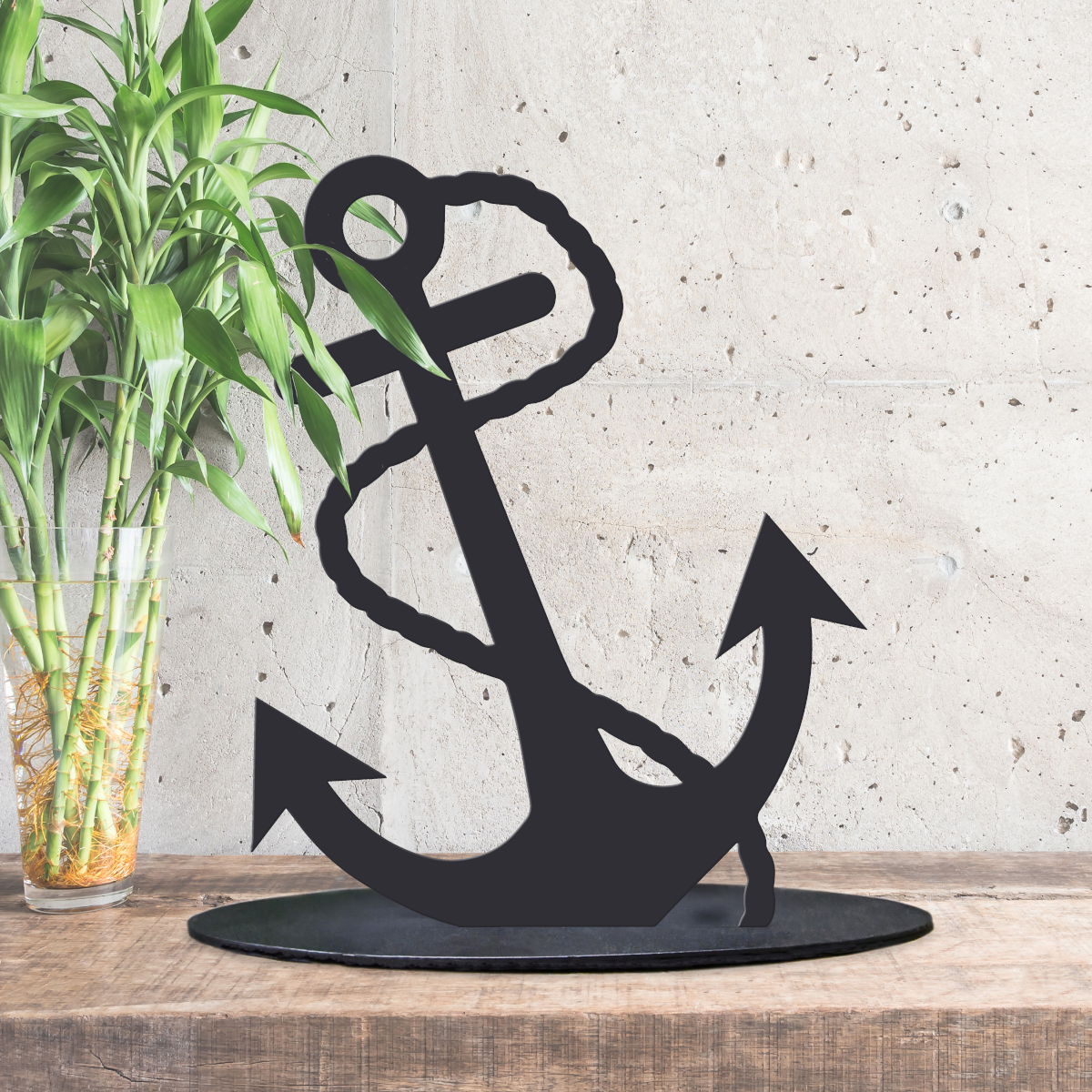 Black Anchor Silhouette Ornament