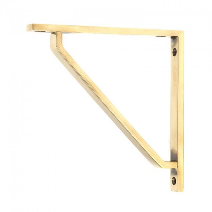 "Antonia" Modern Aged Brass Shelf Bracket - 15cm x 15cm