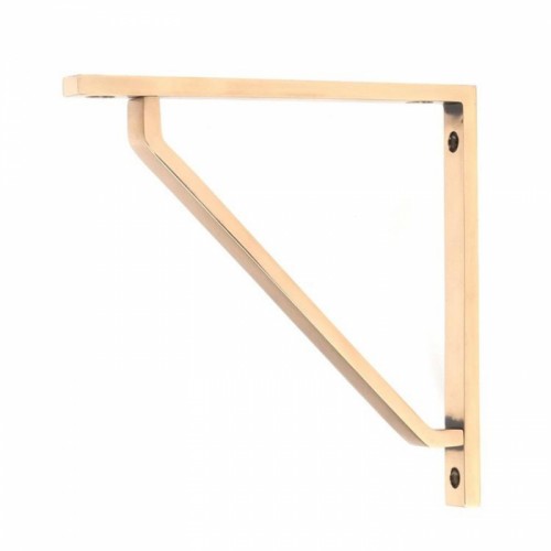 'Antonia' Modern Polished Bronze Shelf Bracket - 15cm x 15cm
