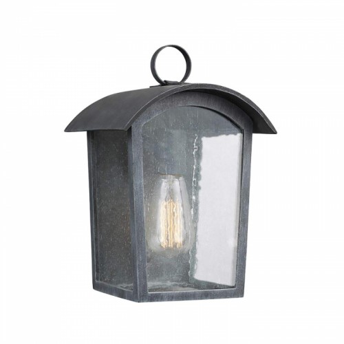 Arched Loop Handle Wall Light Antique Silver-30cm