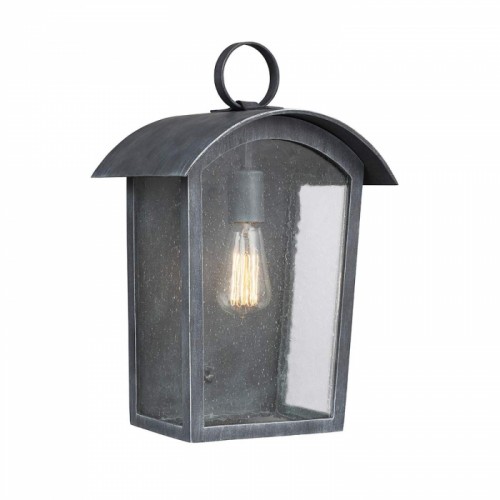 Arched Loop Handle Wall Light Antique Silver-41cm