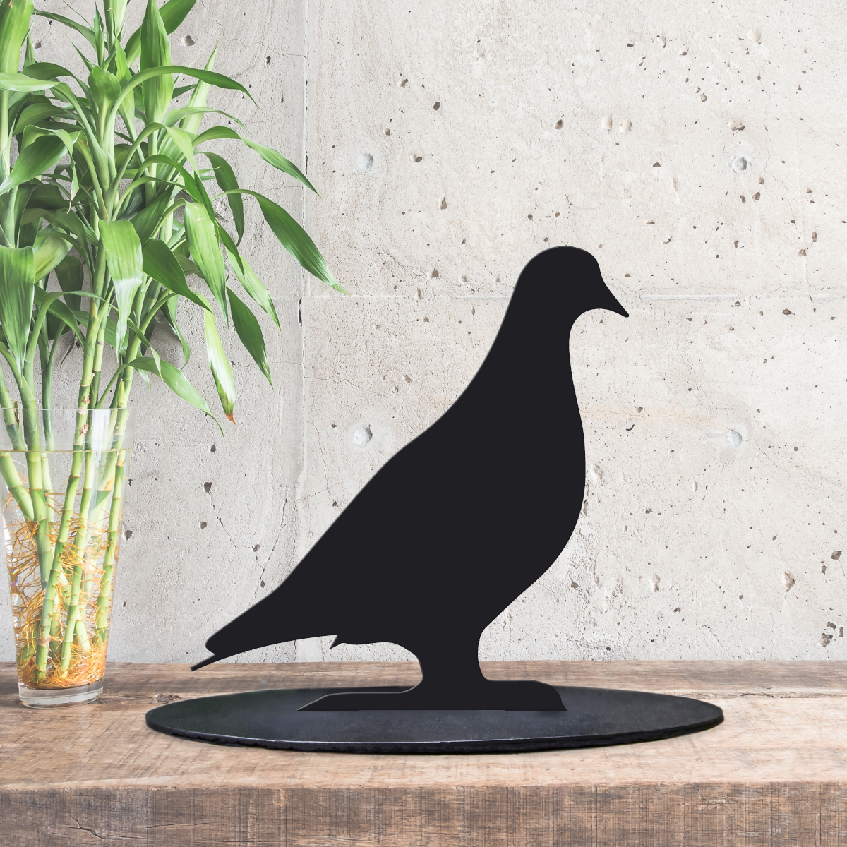 Black Pigeon Silhouette Ornament