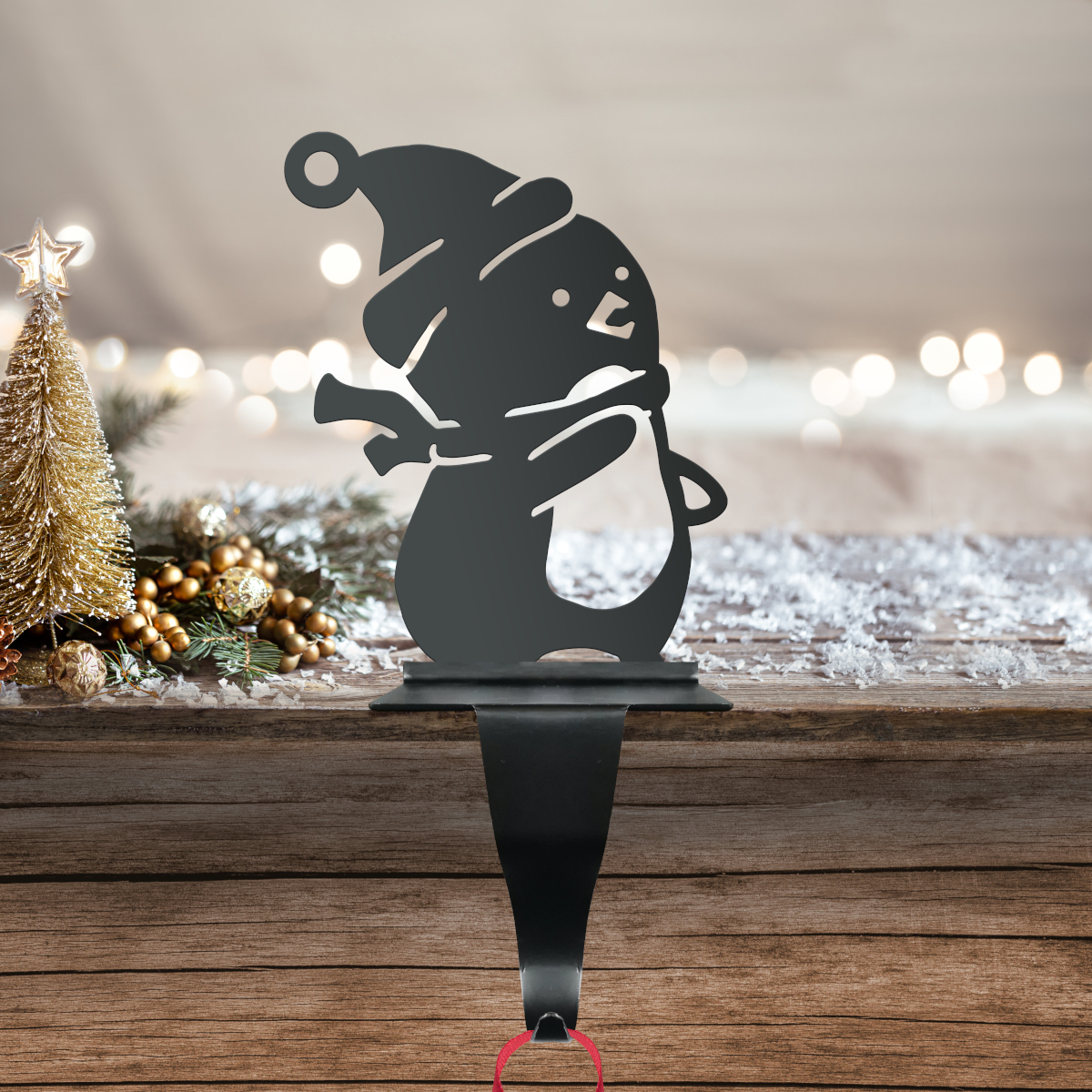 Skiing Penguin Stocking Holder