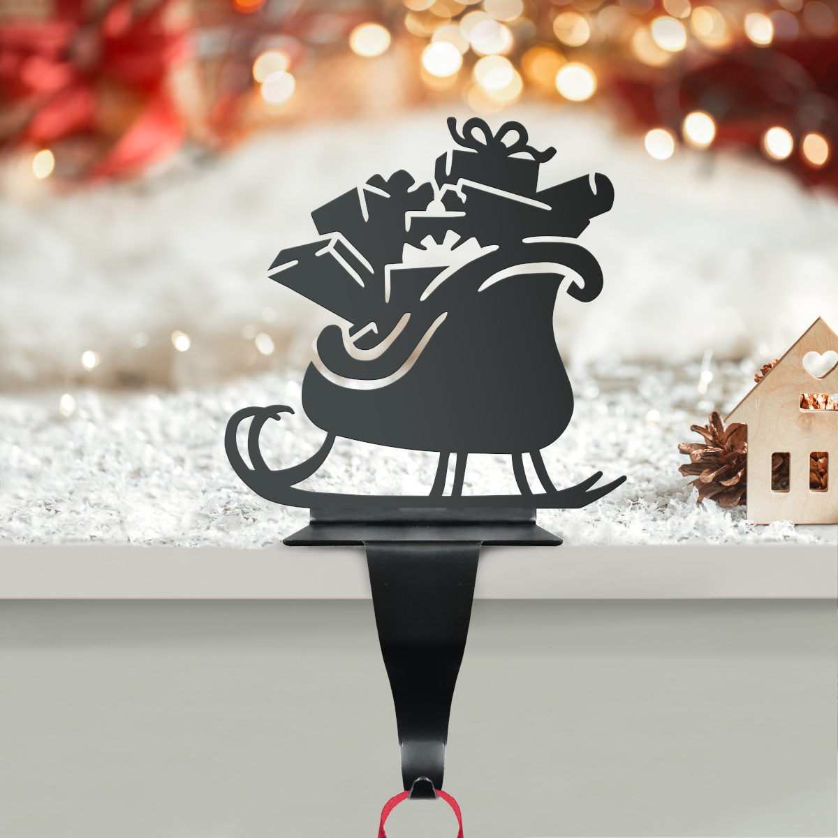 Sleigh With Presents Stocking Holder