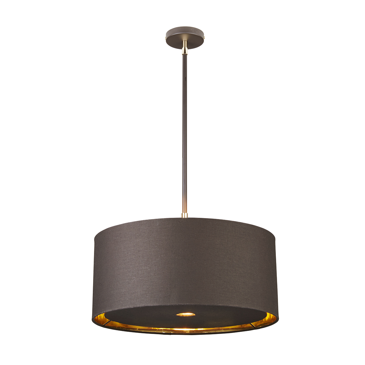 Brown & Polished Brass 'Bilancia' Ceiling Light