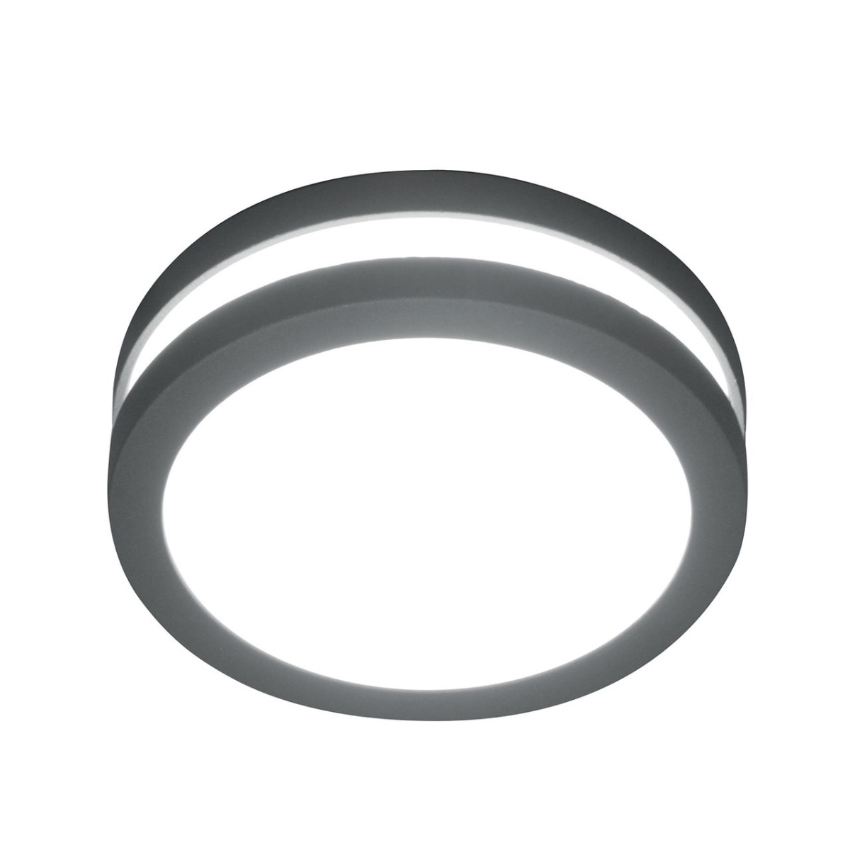 Cast Aluminium 'Grafito' Flush Modern Ceiling/Wall Light In Graphite