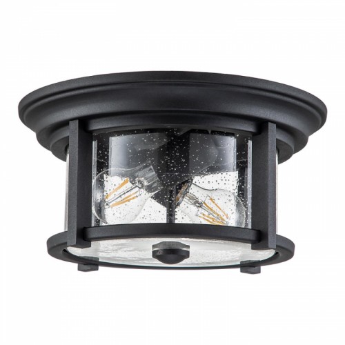 Classic Black Steel Modern Flush Ceiling Light