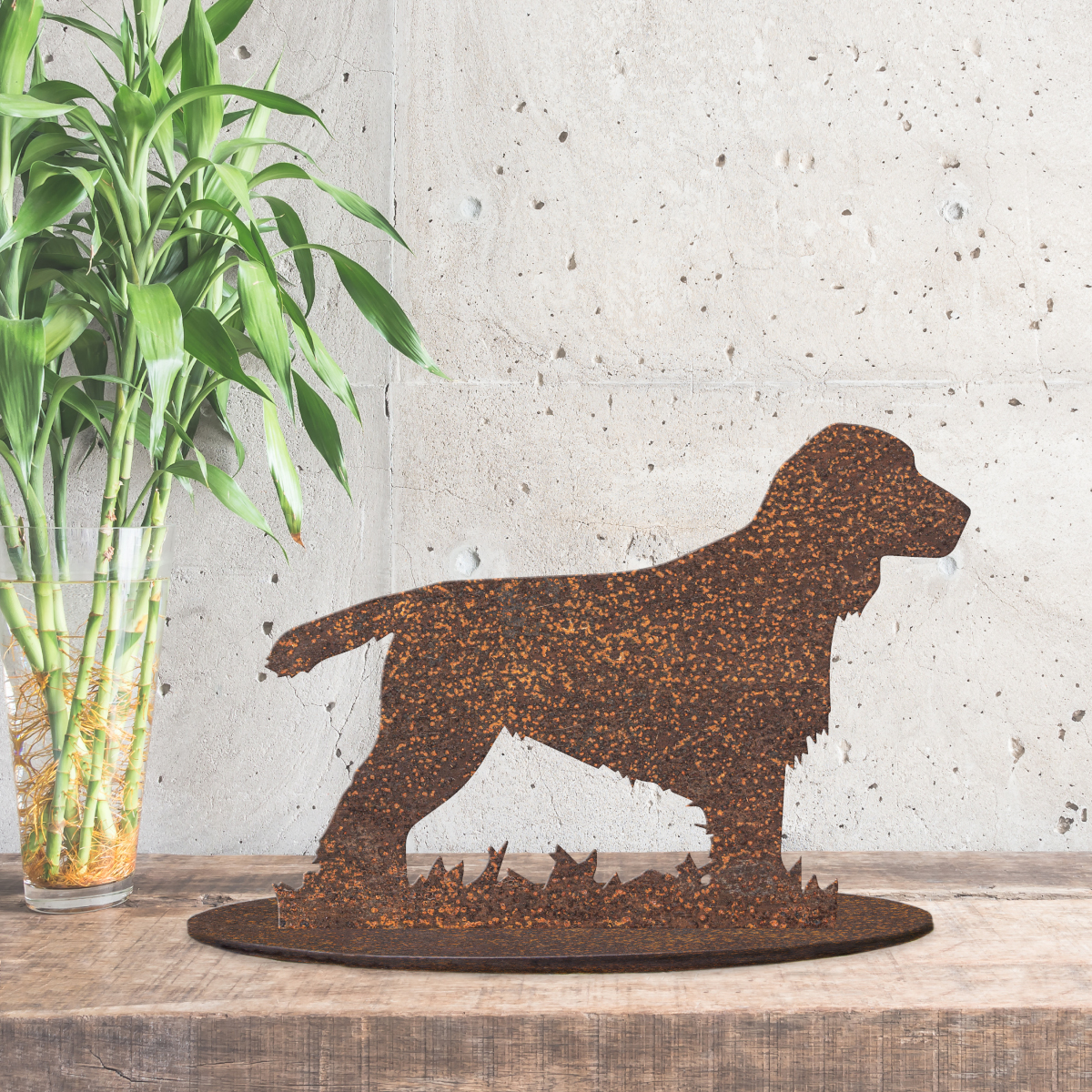 Rustic Cocker Spaniel Silhouette Ornament