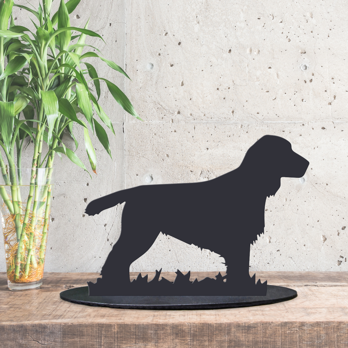 Black Cocker Spaniel Silhouette Orna…