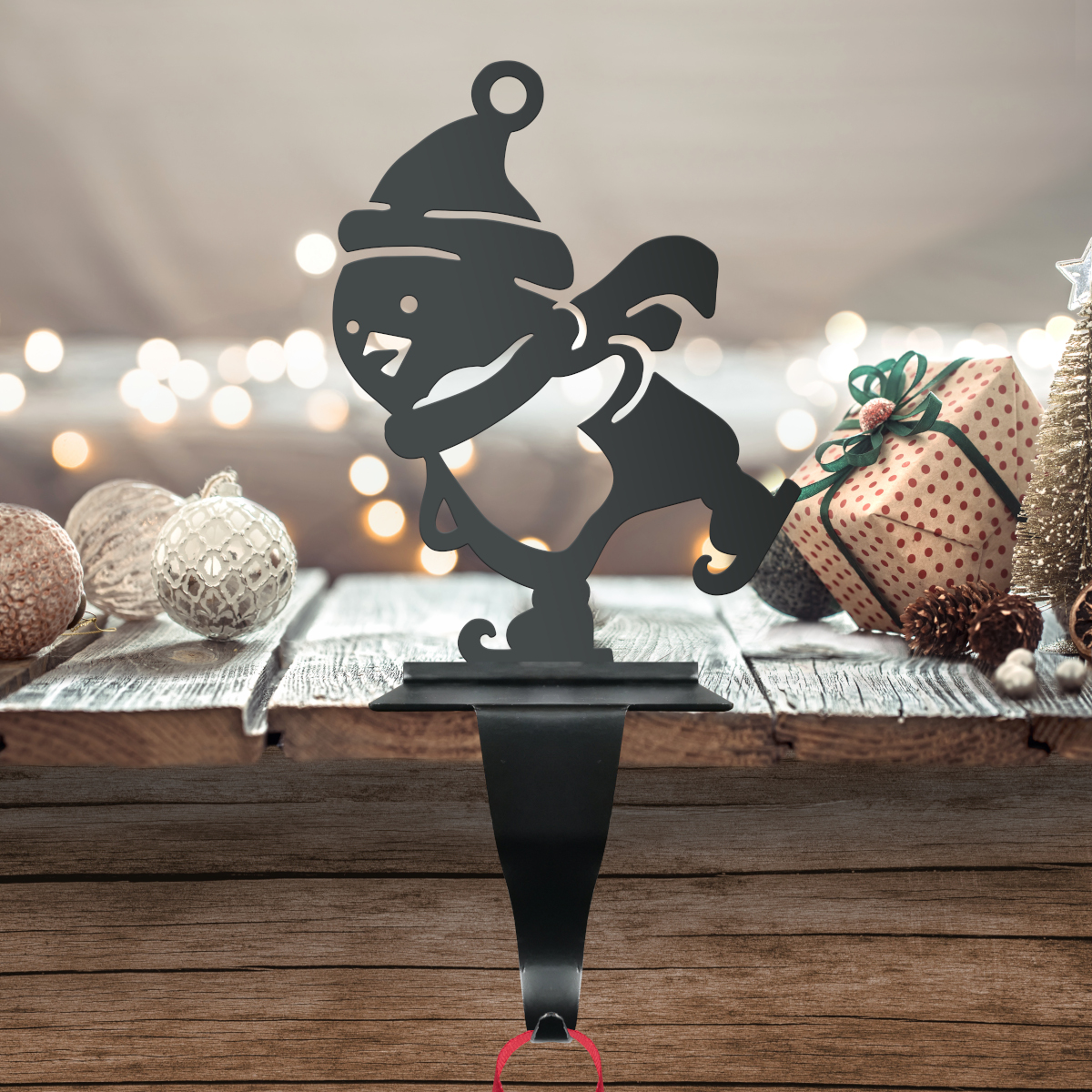 Skating Penguin Stocking Holder