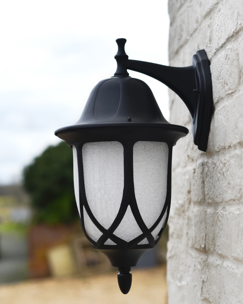 Traditional "Frosty" Frosted Glass Top Fix Outdoor Wall Lantern