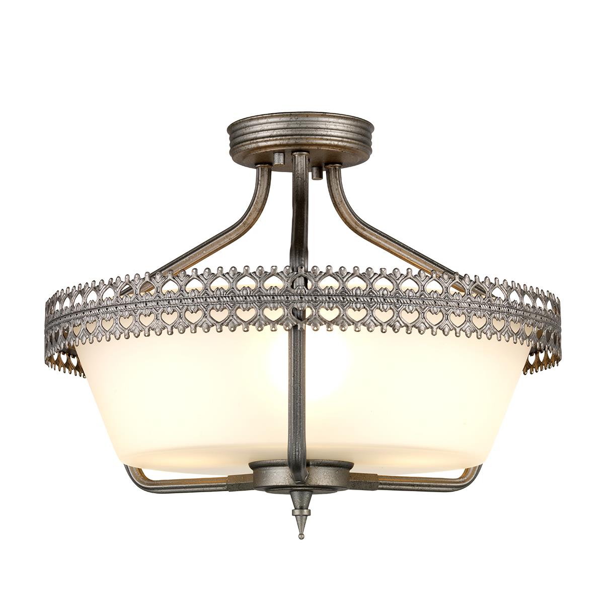 Gothic 'Aydon' Three Light Celling Light