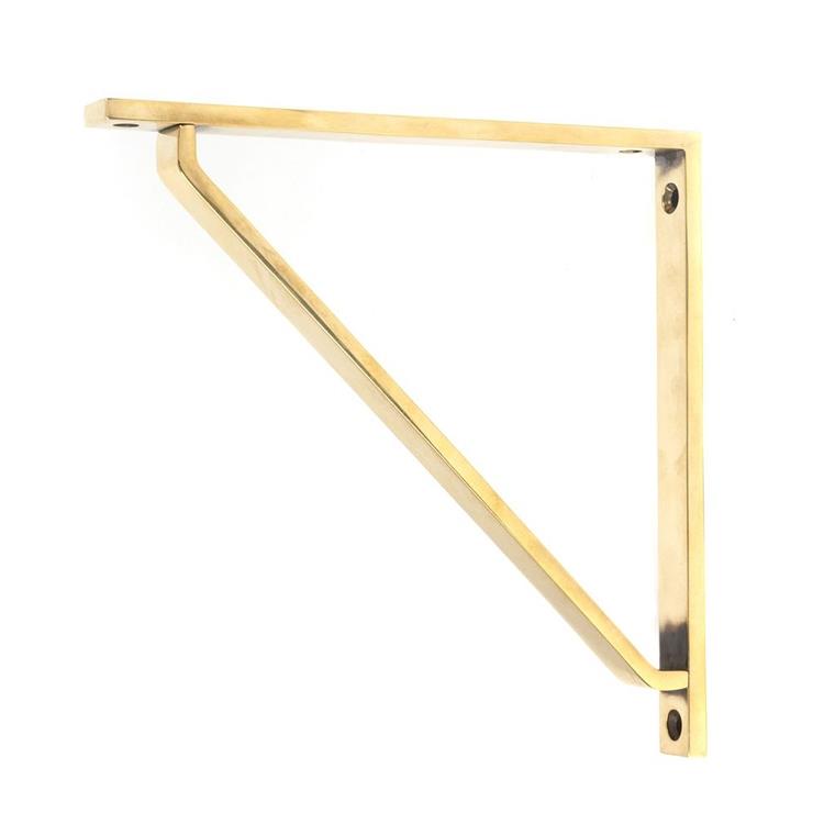 'Barnaby' Modern Aged Brass Shelf Bracket - 20cm x 20cm