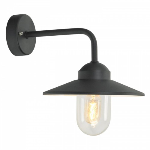 Modern Black Top Fix Wall Light-34cm