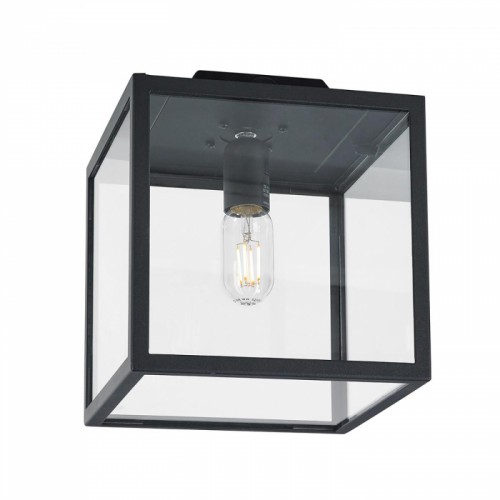Modern Cube Steel Flush Ceiling Light -27cm x 23cm