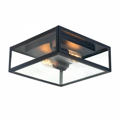 Modern Cube Steel Flush Flat Ceiling Light -14cm x 31cm