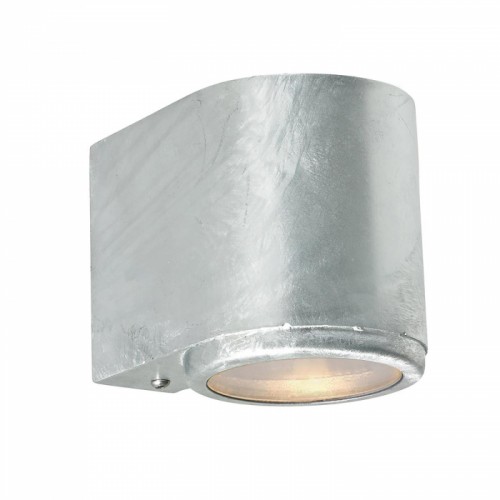 Modern Galvanised Steel Down Wall Light