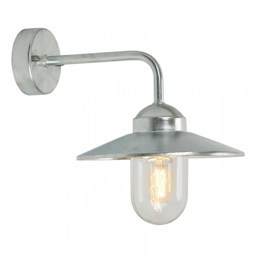Modern Galvanised Steel Top Fix Wall Light-34cm