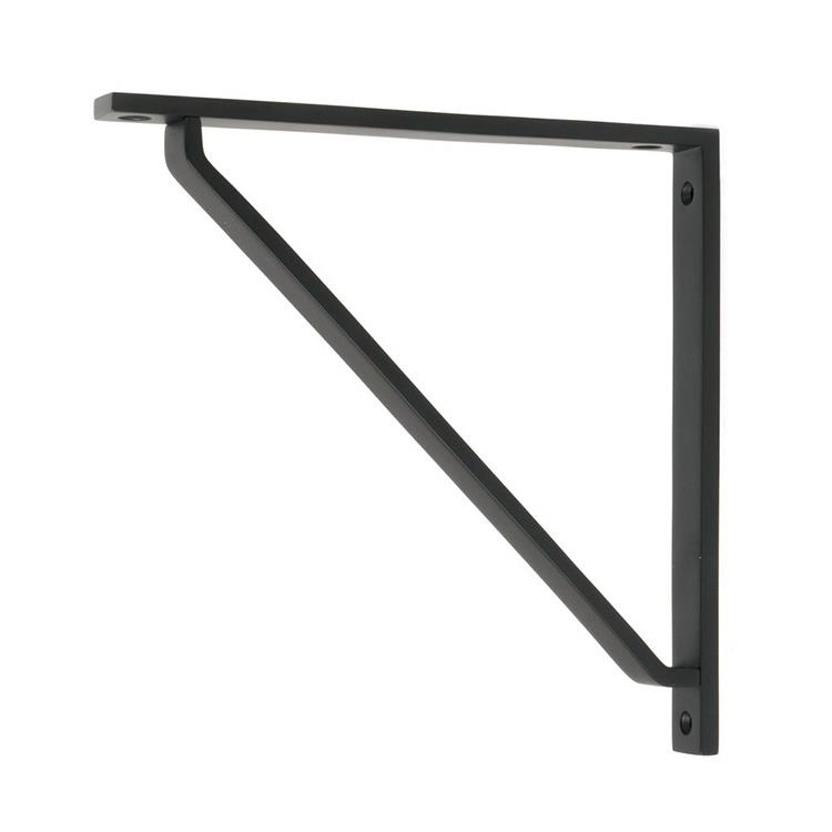 'Barnaby' Modern Matte Black Shelf Bracket - 20cm x 20cm