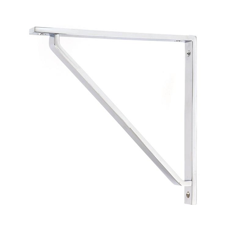'Barnaby' Modern Polished Chrome Shelf Bracket - 20cm x 20cm