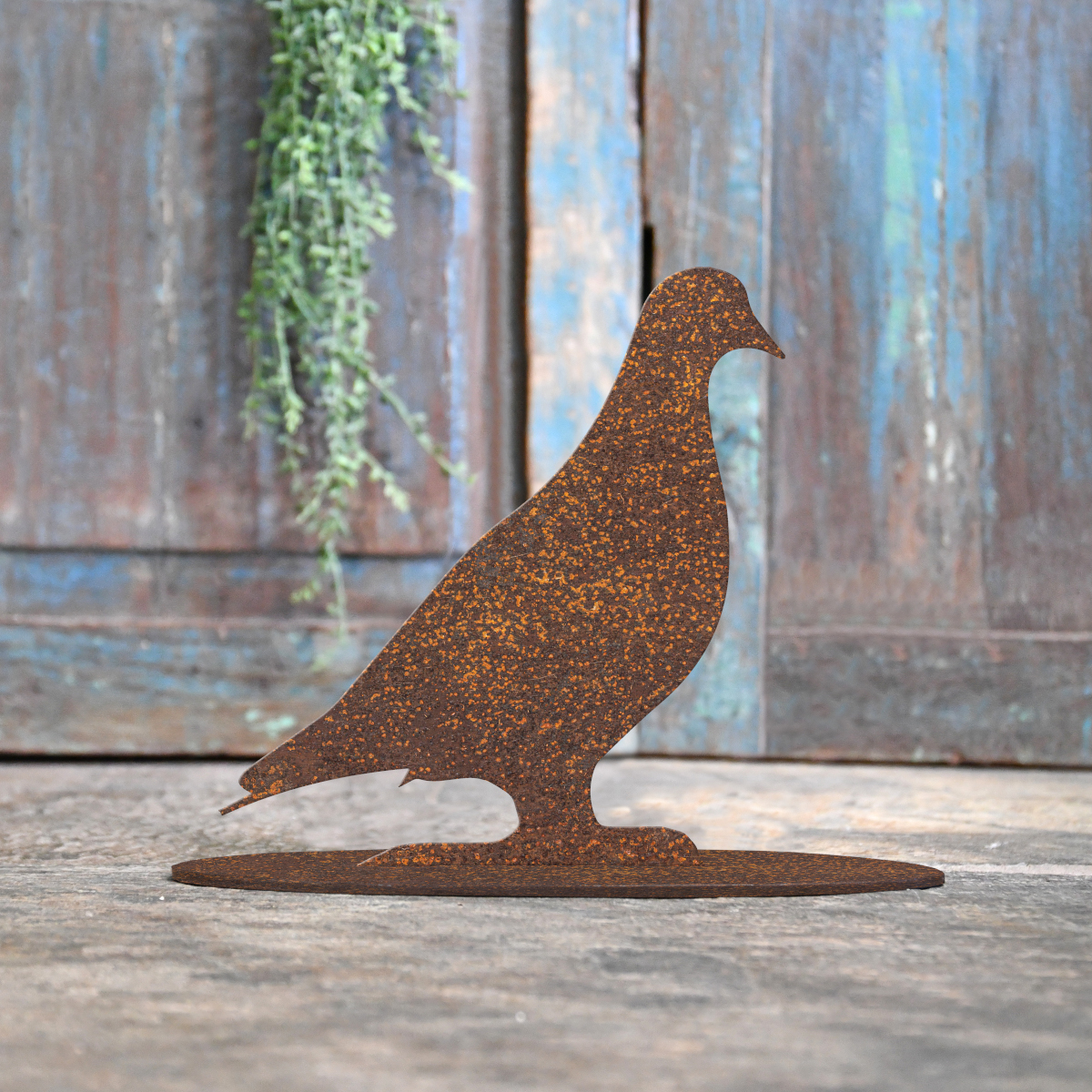 Rustic Pigeon Iron Door Stop