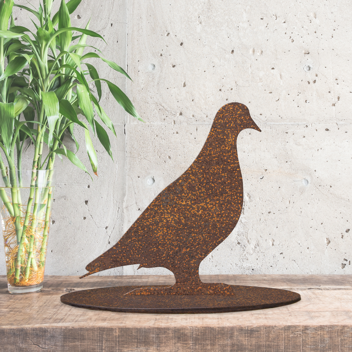 Rustic Pigeon Silhouette Ornament