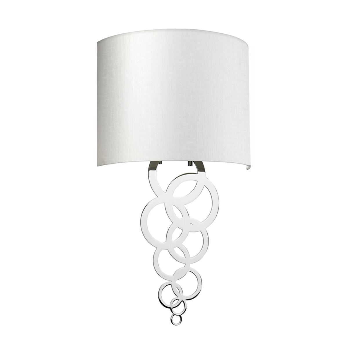 Polished Chrome Art Deco Curved Wall Light- Medium