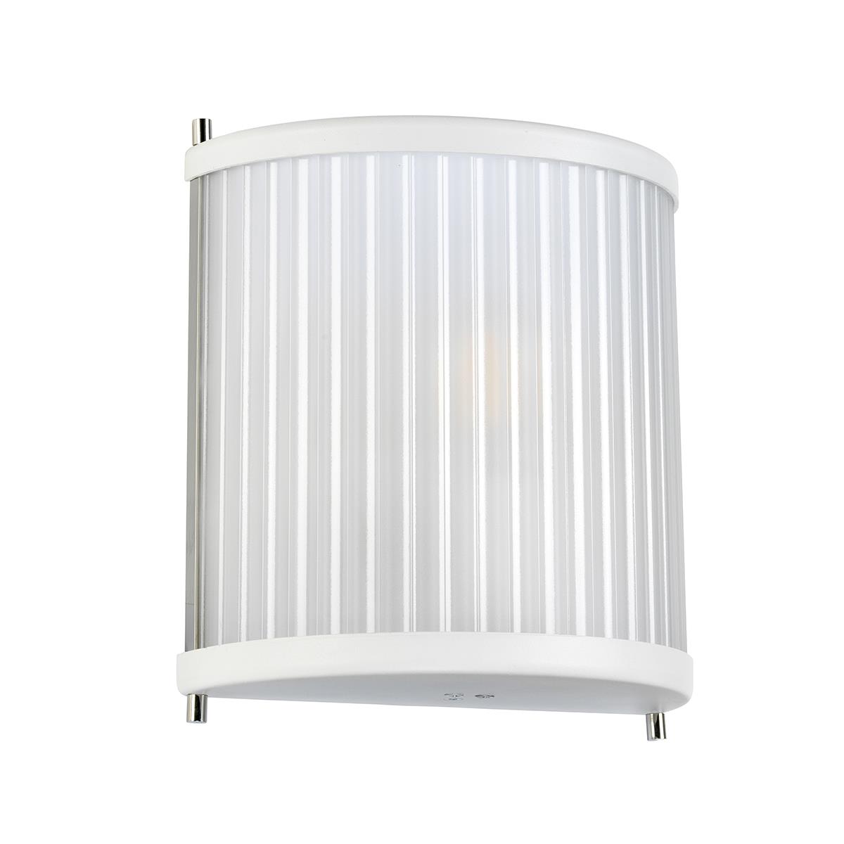 Polished Nickel 'Ribbed' Wall Light