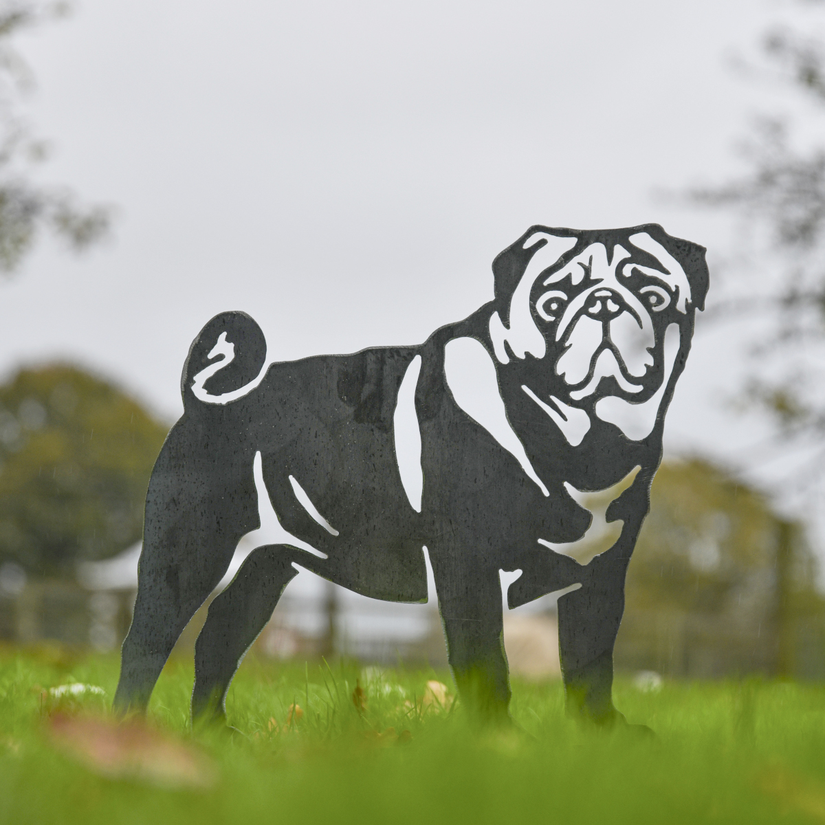 Pug Silhouette Unfinished