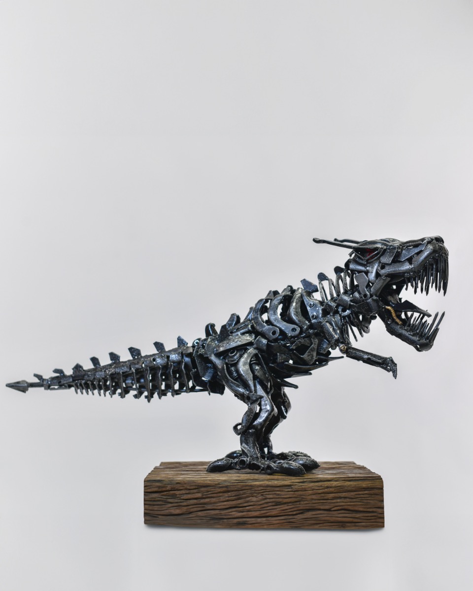 Recycled Metal Parts Dinosaur Sculpture