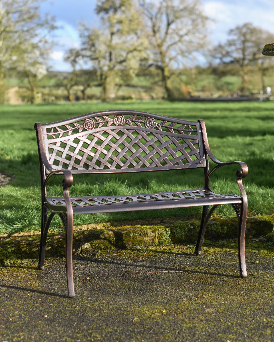 'Rose Briar' Antique Copper Two Seat…