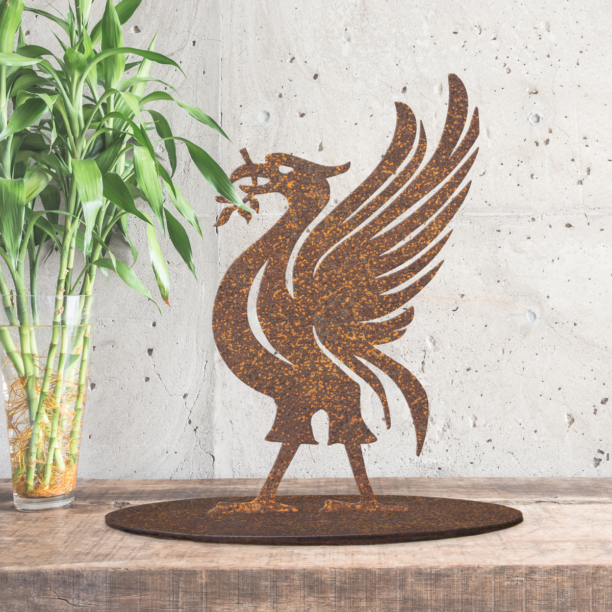 Rustic Liver Bird Silhouette Ornamen…