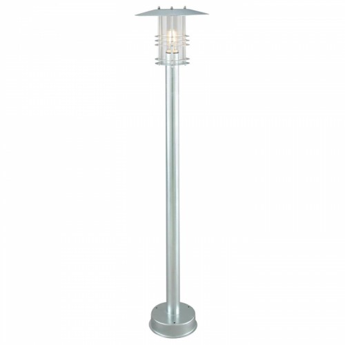 Galvanised Steel 'Lighthouse' Single Lamp Pillar Light