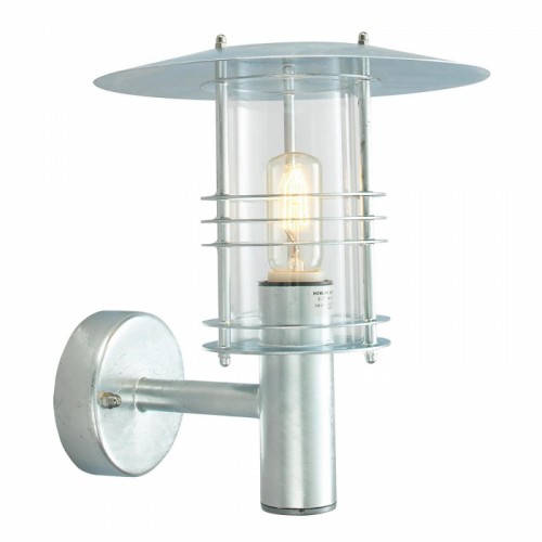 Galvanised Steel 'Lighthouse' Single Lamp Wall Light
