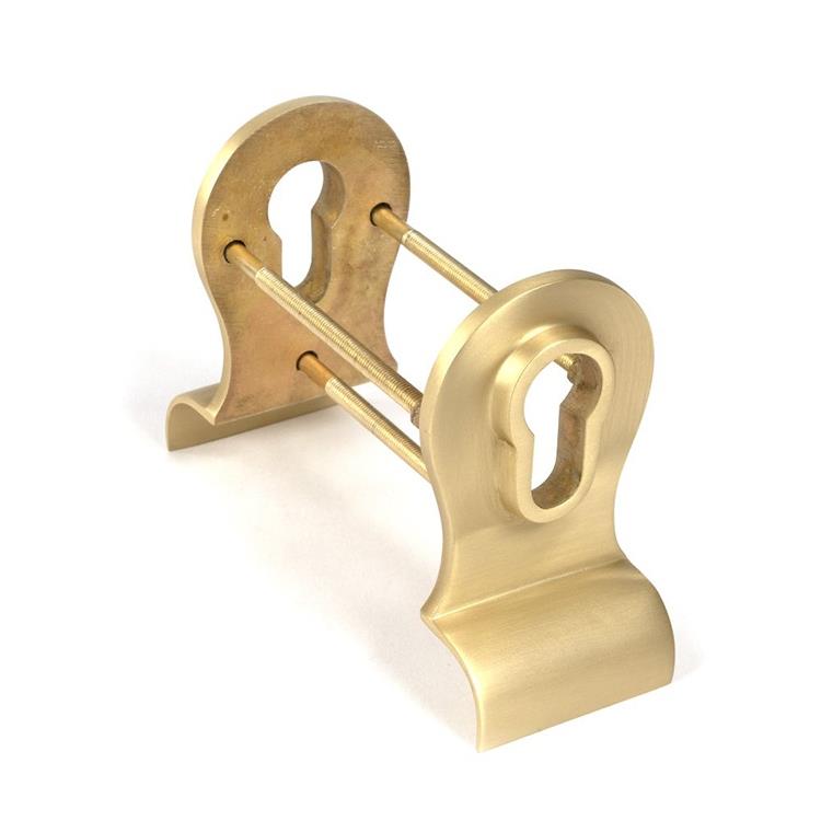 Solid Satin Brass Euro Back To Back Door Pull - 5cm