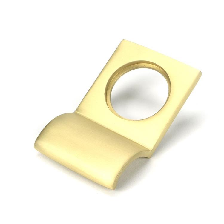 Solid Satin Brass Rim Cylinder Pull - 8.1cm x 5cm
