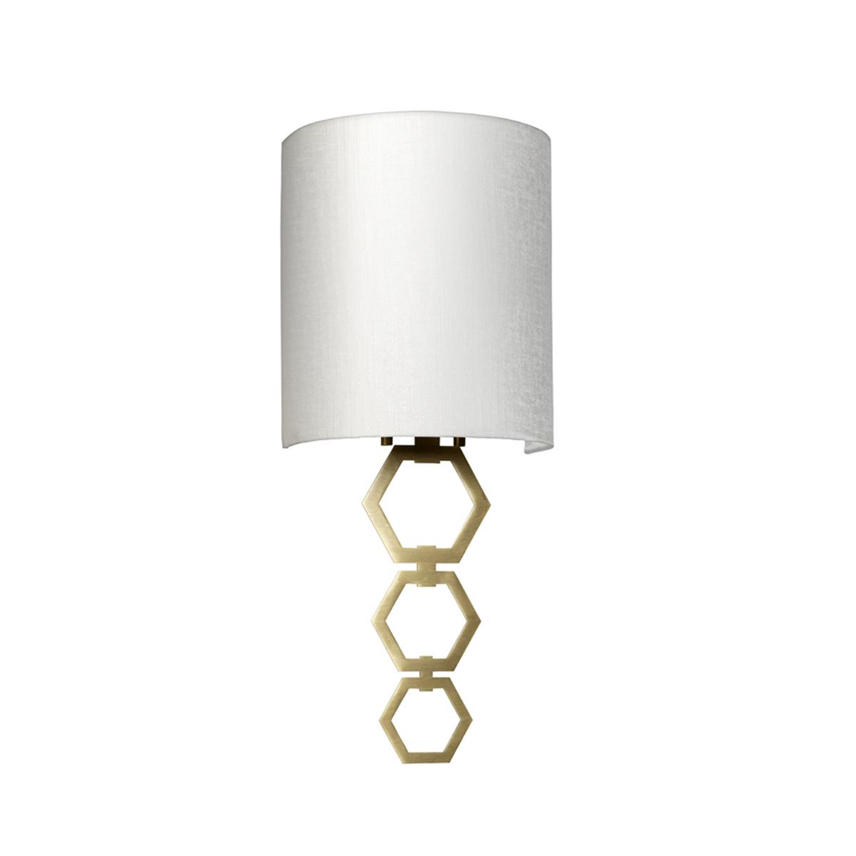 Steel & Brass Modern Interlocking Wall Light - Small