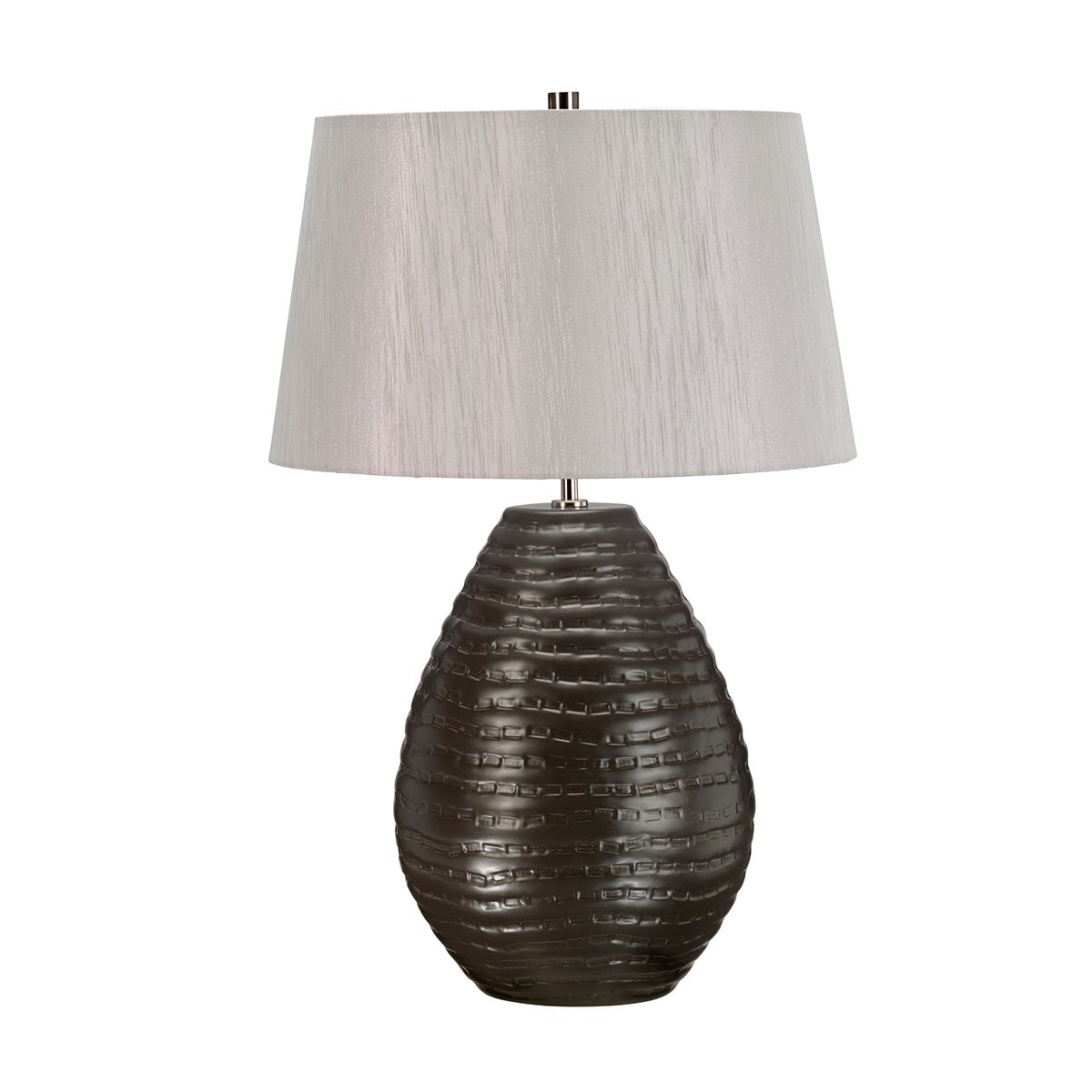 Traditional Black & Silver 'Taranaki' Table Lamp