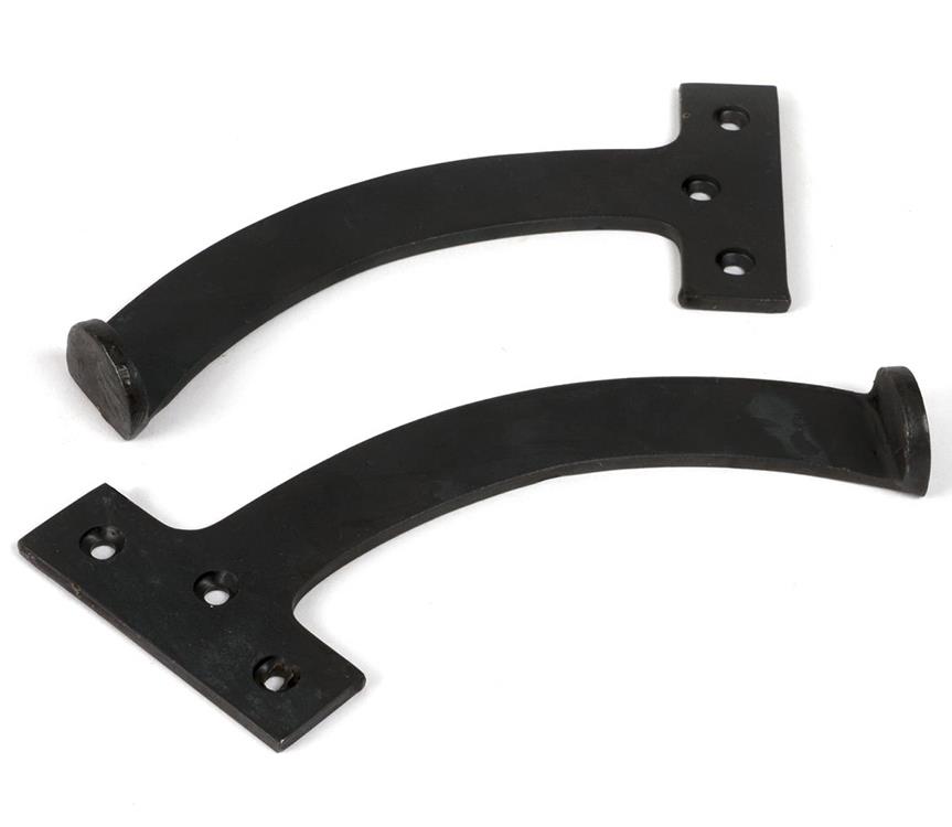 Pair of Steel Window Stays in Beeswax Coating - 18cm