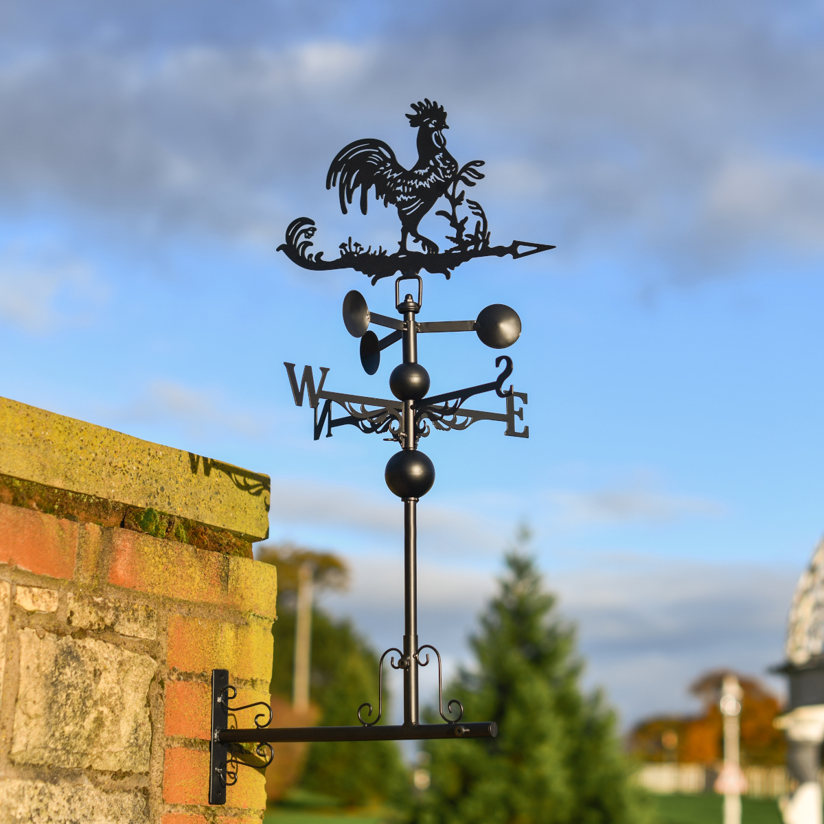 Steel Farmyard Rooster Weathervane