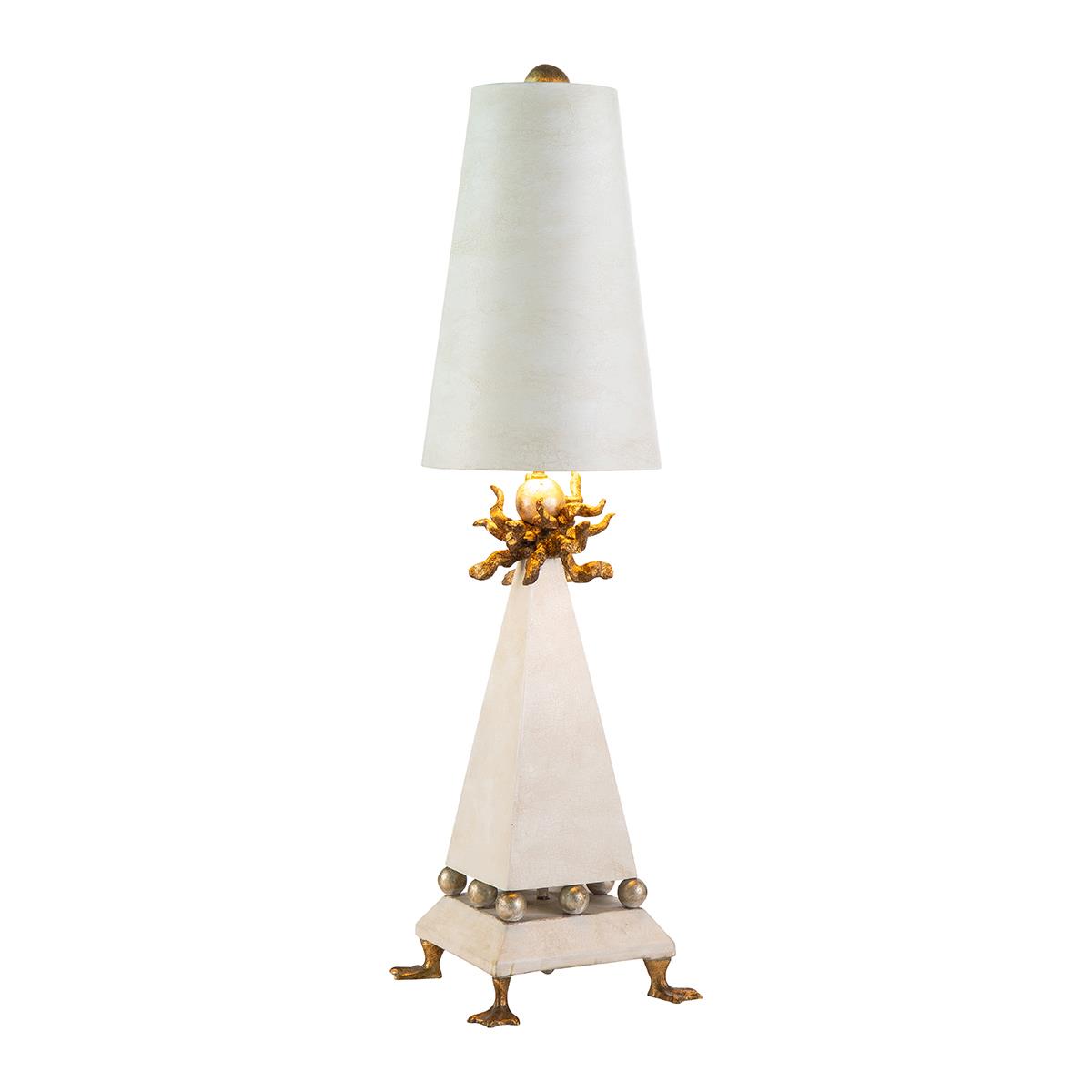 Aged Brass & Cream 'Rana' Table Lamp