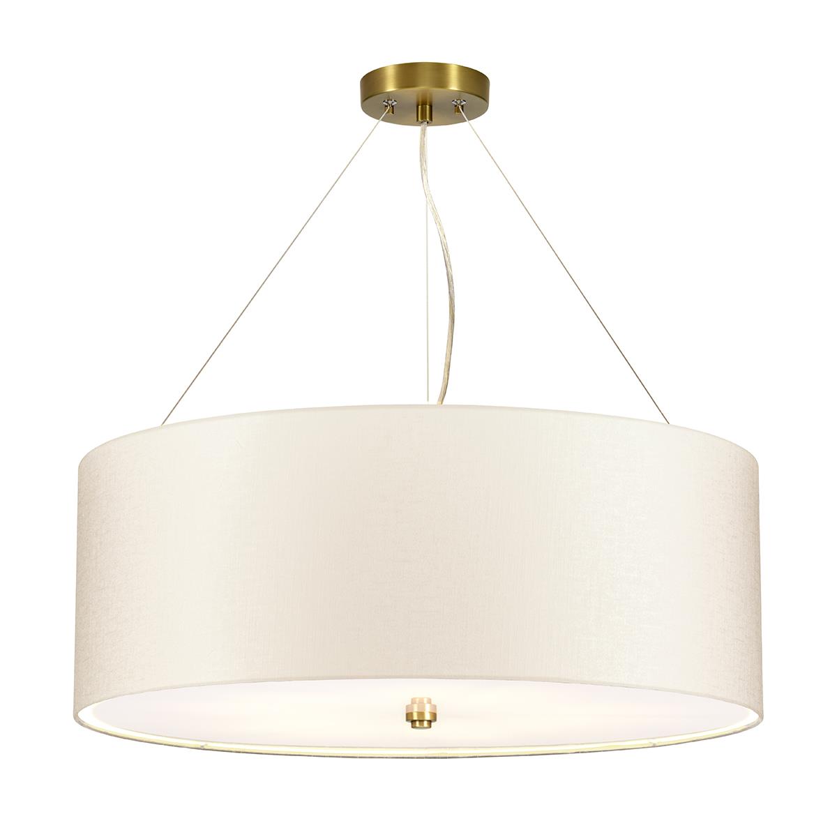 Aged Brass & Ivory Modern Ceiling Light-660mm