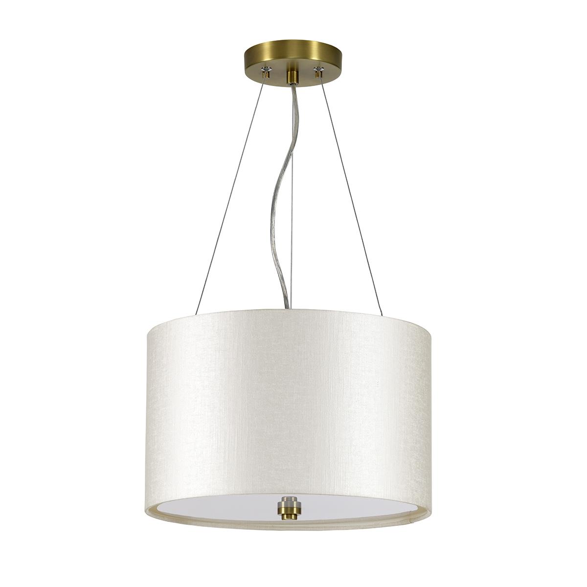 Aged Brass & Ivory Modern Ceiling Light