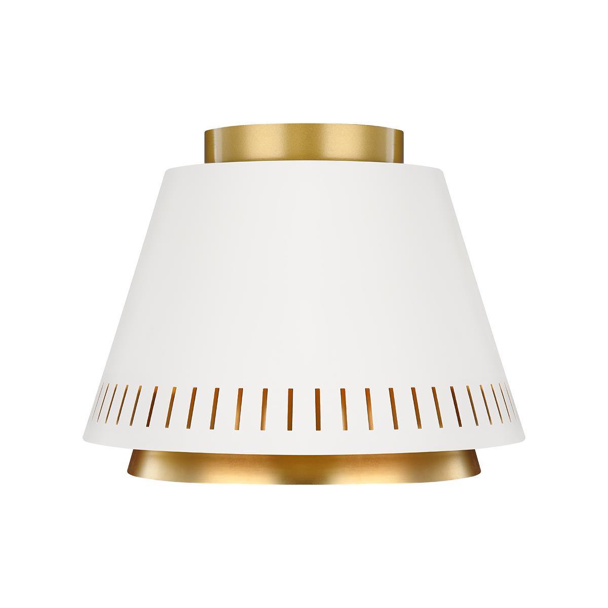 'Carter' Flush Ceiling Light-Matte White