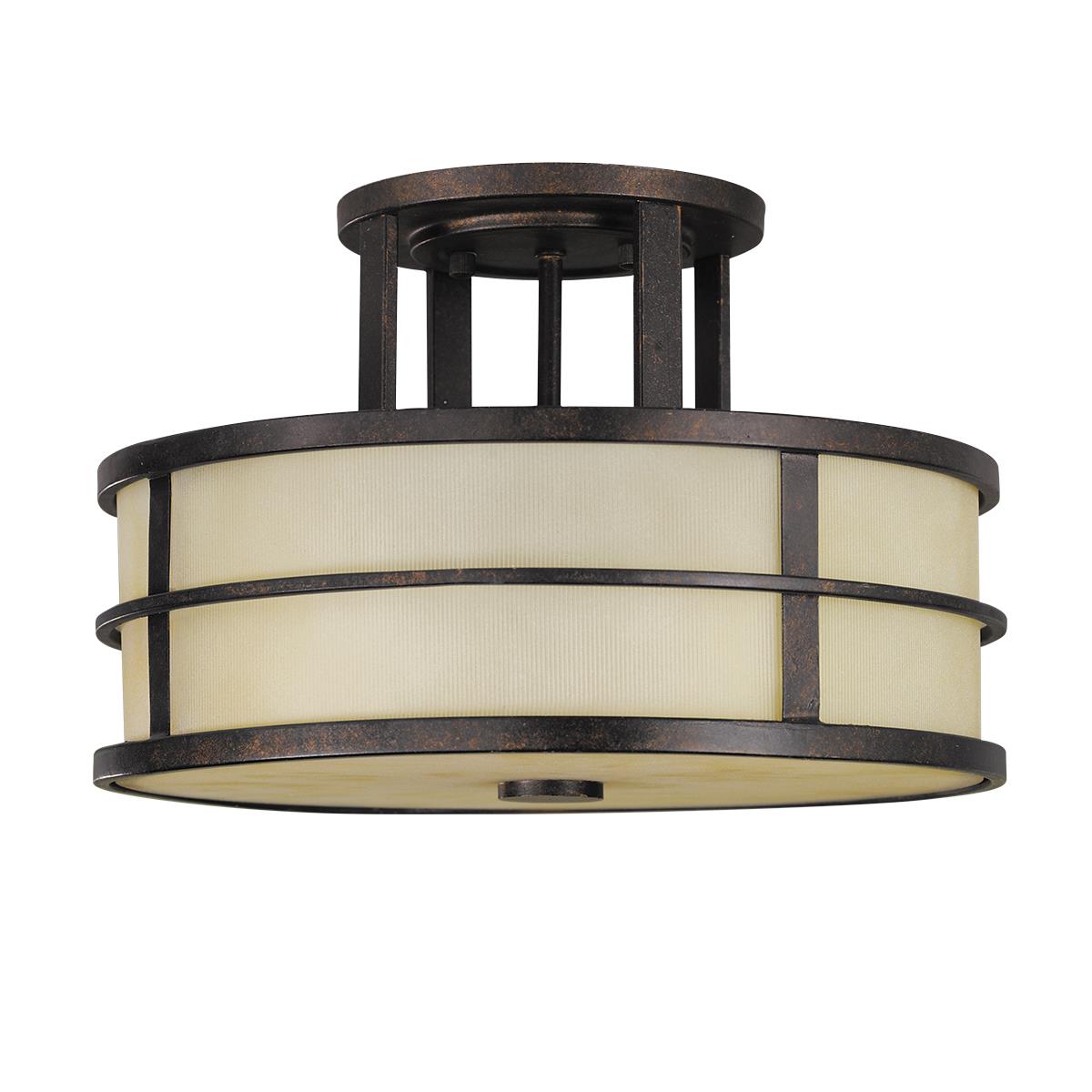 'Fusion' Three Light Semi-Flush Ceiling Light