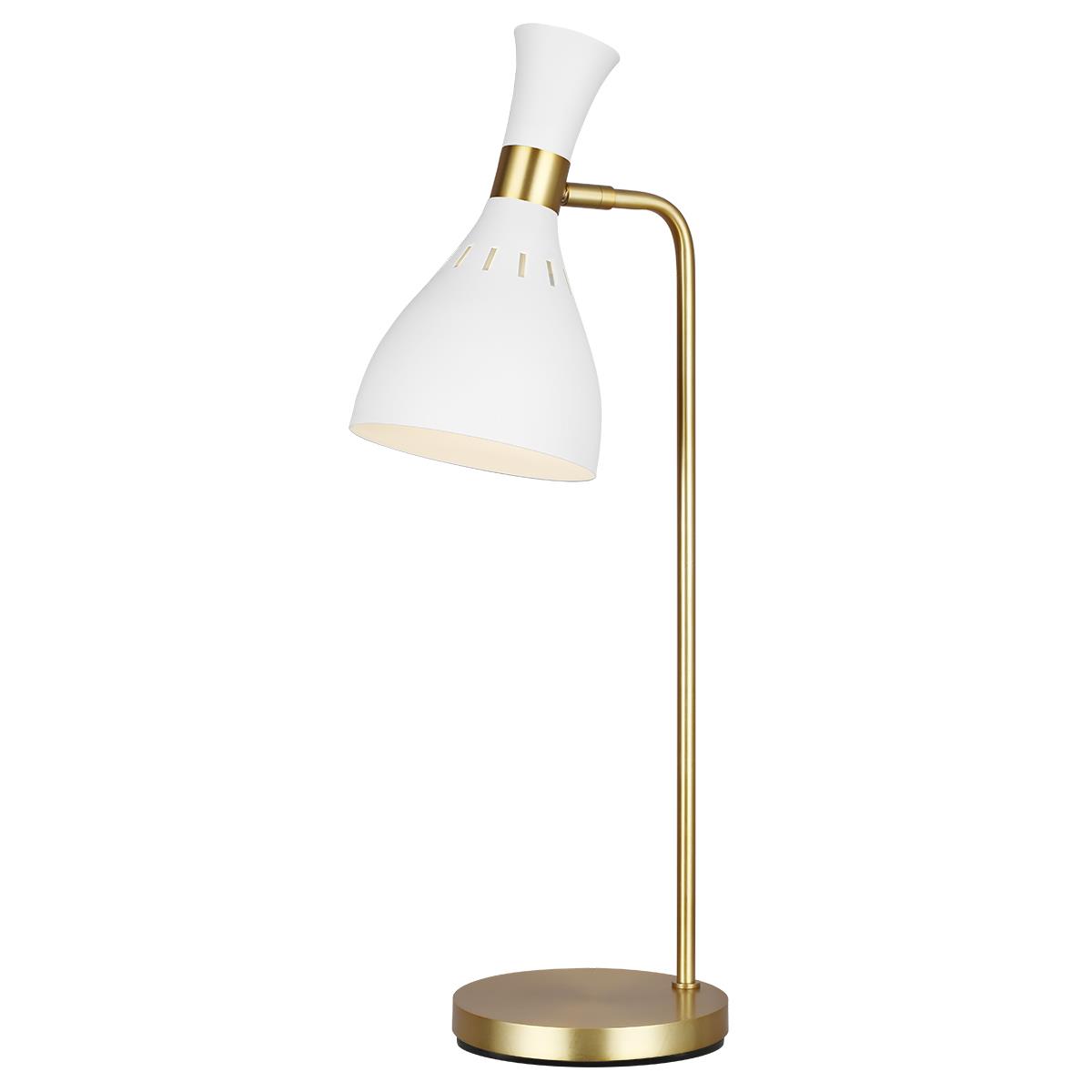 'Moderni' Table Lamp-Matte White & B…
