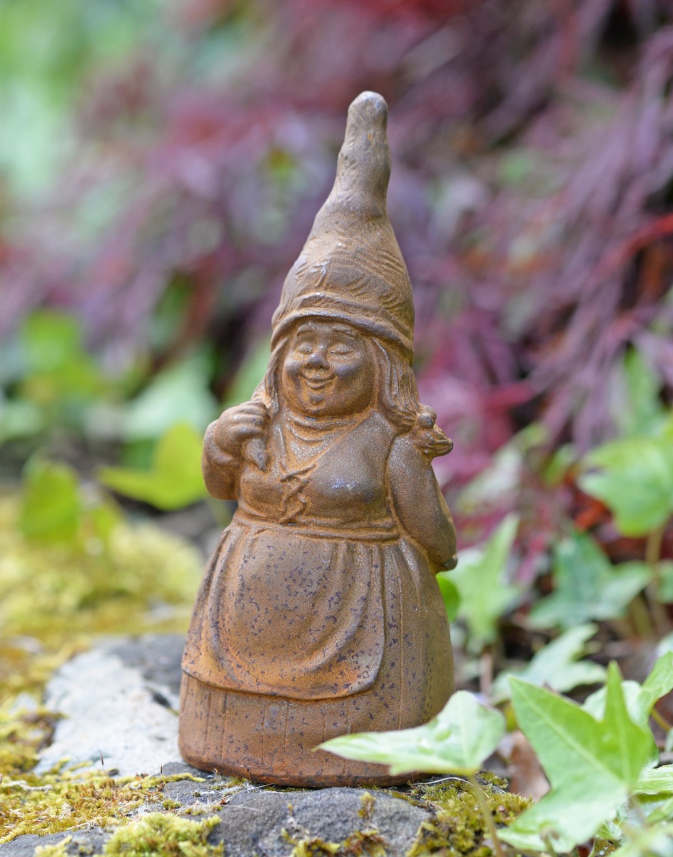 Rustic Cast Iron 'Little Helper' Garden Sculpture