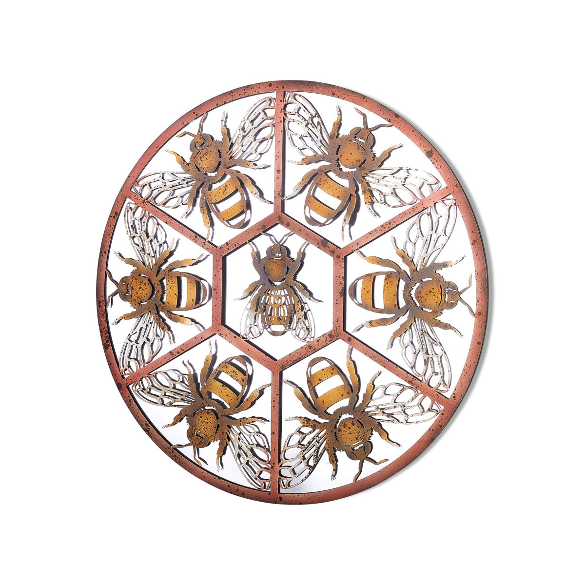 Rustic Outdoor Bee Mirror